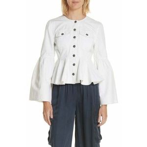 Cinq a Sept Josephina Flare Pleated Ruffle Jacket